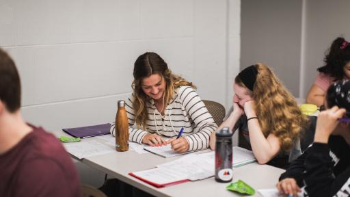 students in class